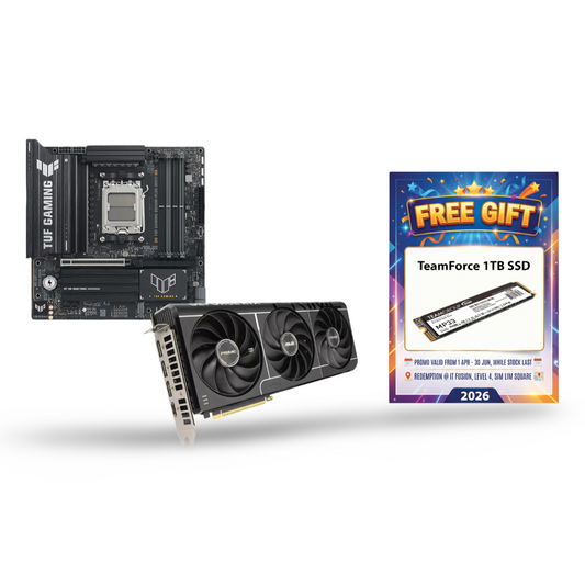 [FREE 1TB SSD] ASUS PRIME GeForce RTX 5070 Ti 16GB GDDR7 Graphics Card + TUF GAMING B850M-PLUS WIFI7 AMD AM5 mATX Motherboard