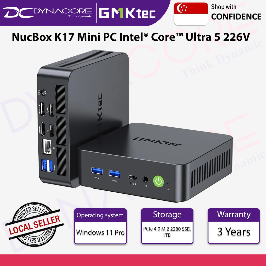 GMKtec NucBox K17 Complete Mini PC ( Intel® Core™ Ultra 5 226V, 16GB RAM,1TB SSD, Win 11 Pro) - 6972570964898