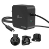 J5create 102W GaN PD USB-C® 2-Port Charger with Changeable AC Plugs - JUP25102V - 4712795088342