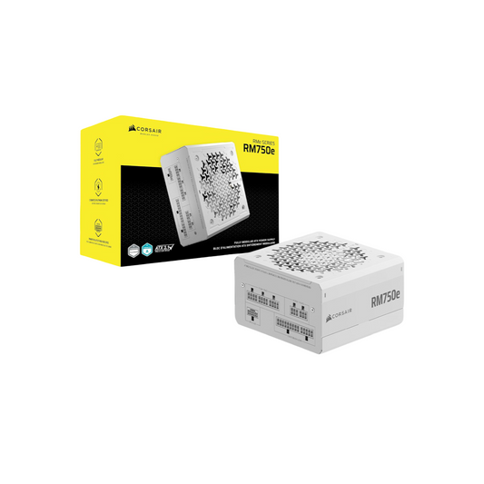 CORSAIR RM750e White Fully Modular Low-Noise ATX 3.1 PCIe 5.1 Power Supply CP-9020292-UK-840006686972