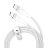 J5create USB-C 60W Ultra Soft Double-Braided Fast Charging Cable Pure White 5.9 ft 180 cm 480Mbps - 4712795088502