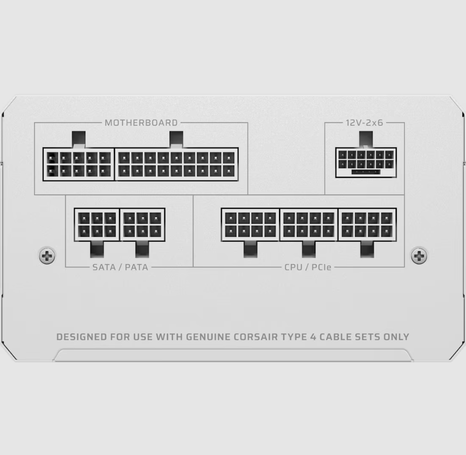 CORSAIR RM750e White Fully Modular Low-Noise ATX 3.1 PCIe 5.1 Power Supply CP-9020292-UK-840006686972