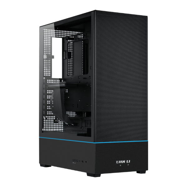 Lian Li SUP01 Steel / Tempered Glass ATX Mid Tower Computer Case - Black / White
