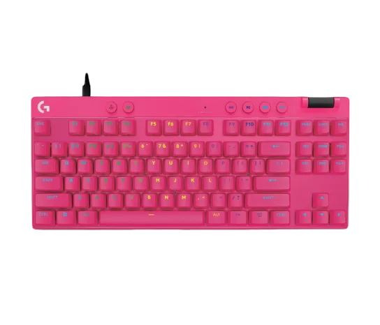 Logitech PRO X TKL Rapid tenkeyless Corded Gaming Keyboard with Magnetic Analog Switches  - Magenta - 097855198938