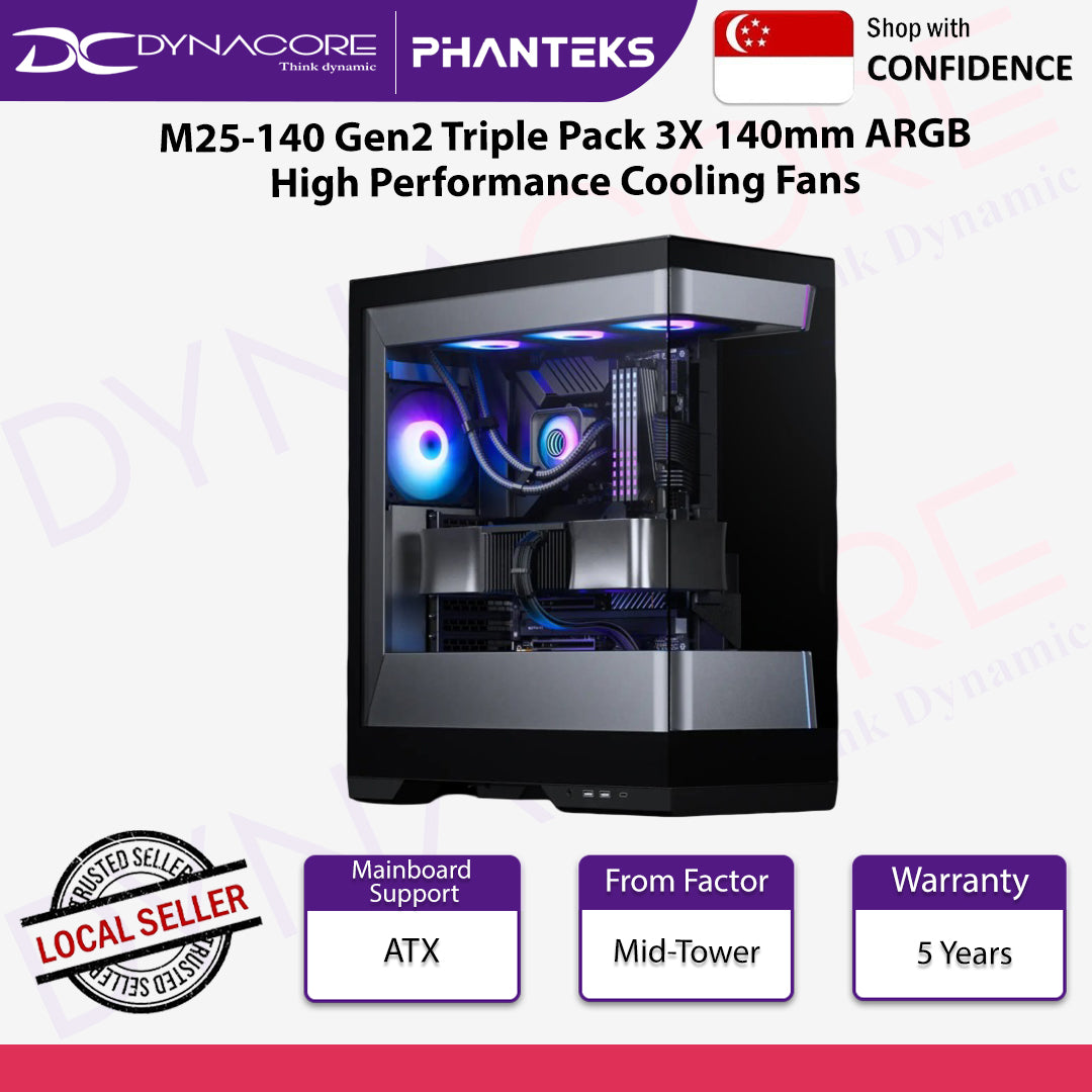 Phanteks Evolv S2  ATX Case Tempered Glass 120mm DRGB Black - PHAEVOLVS2BLK