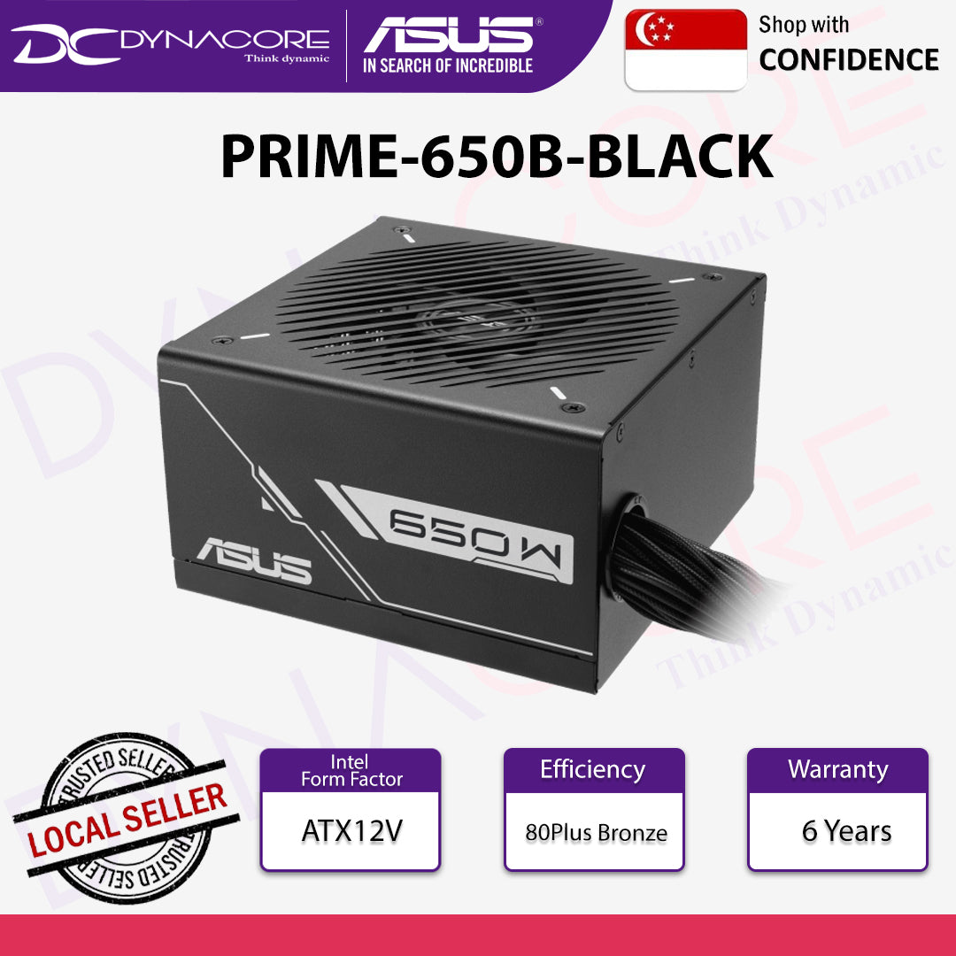 ASUS Prime 650W Bronze 80 Plus Power Supply Unit PSU PRIME-650B-BLACK - 4711387635285