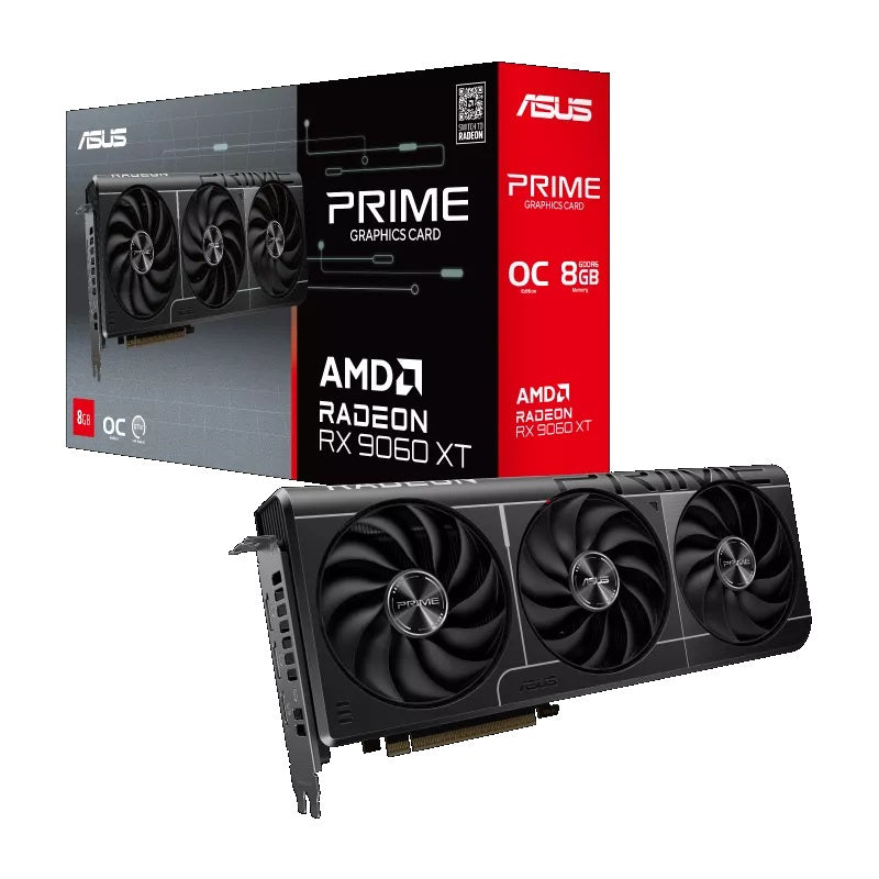 ASUS Prime Radeon RX9060XT 8GB GDDR6 OC Edition Graphic Card PRIME-RX9060XT-08G - 197105994188