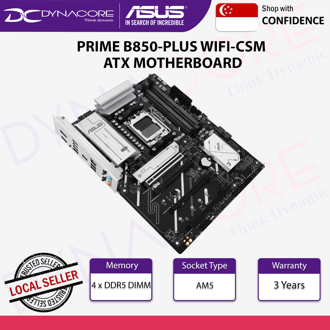 ASUS PRIME B850-PLUS WIFI-CSM AM5 ATX MOTHERBOARD of AMD Ryzen™ 9000 series processors - 197105931510