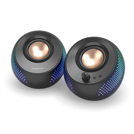 Creative Pebble X - PREMIUM 2.0 USB-C Computer Speakers with Customizable RGB Lighting - 5390660196157