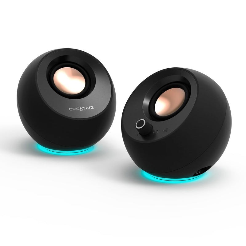 Creative Pebble Pro - Minimalist 2.0 USB-C Computer Speakers - Black / White - 5390660195174 / 5390660196515