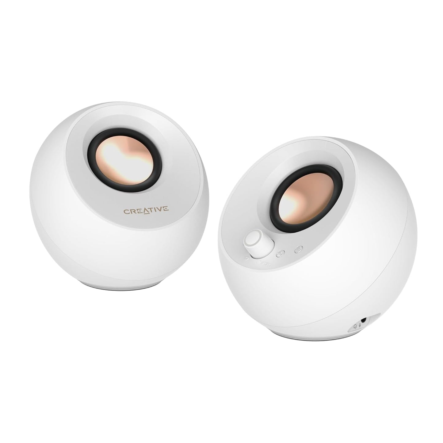 Creative Pebble Pro - Minimalist 2.0 USB-C Computer Speakers - Black / White - 5390660195174 / 5390660196515