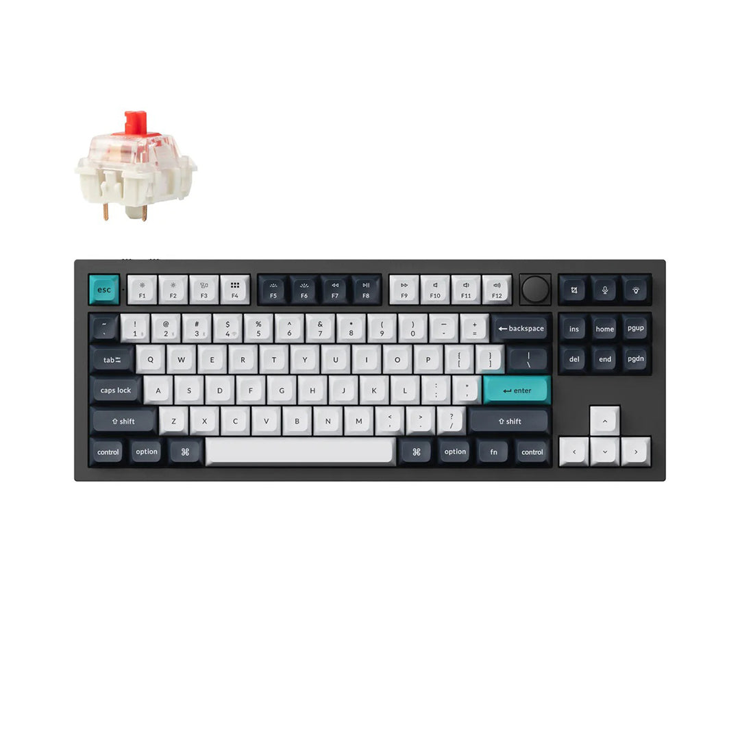 Keychron Q3 Max QMK/VIA Wireless Custom Mechanical Keyboard - Fully Assembled Knob - Carbon Black - Gateron Jupiter Red, Brown, Banana Switches - 4895248865490 / 4895248865506 / 4895248865513