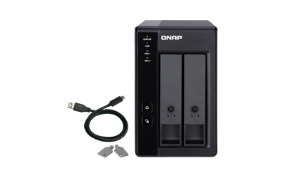 QNAP TR-002 2-bay 3.5" SATA HDD USB 3.1 Gen2 10Gbps Type-C hardware RAID external enclosure - 885022017249