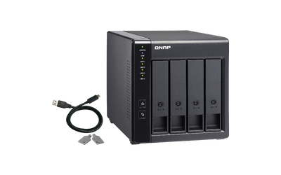 QNAP TR-004 4-bay 3.5" SATA HDD USB 3.0 Type-C hardware RAID external enclosure - 885022016358