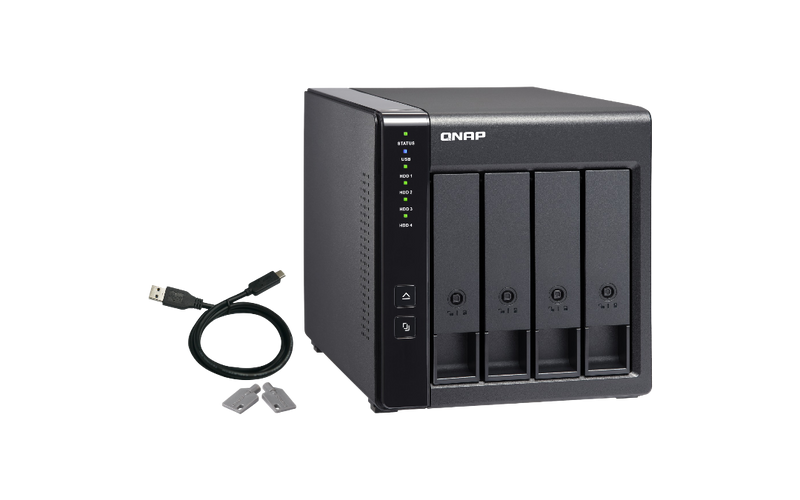 QNAP TR-004 4-bay 3.5" SATA HDD USB 3.0 Type-C hardware RAID external enclosure - 885022016358