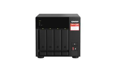 QNAP TS-473A-8G 4 Bay AMD Ryzen quad-core 2.2 GHz 2.5GbE supports M.2 NVMe SSD NAS - 885022020935