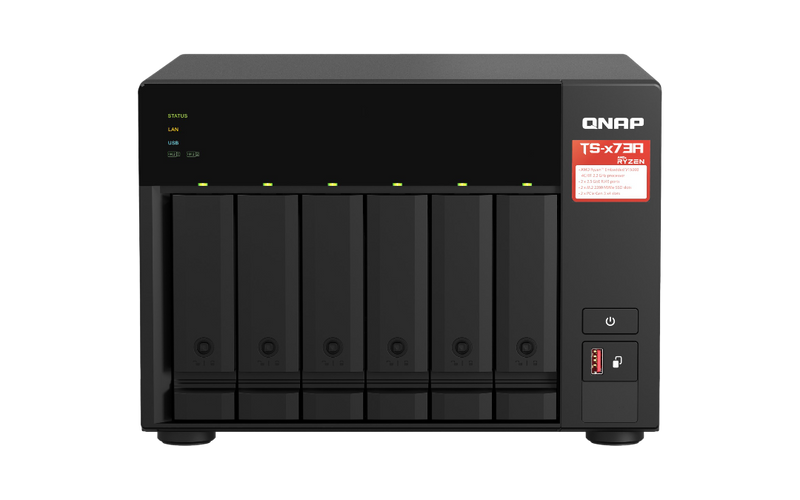 QNAP TS-673A-8G 6 Bay AMD Ryzen V1000 series V1500B 4-core 8-thread 2.2 GHz 8GB NAS - 885022020928