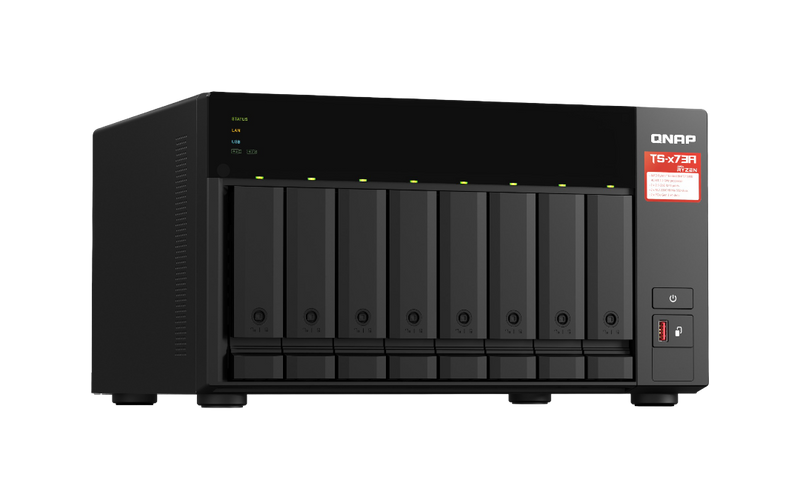 QNAP TS-873A-8G 8 Bay AMD Ryzen V1000 series V1500B 4-core 8-thread 2.2GHz 8GB NAS - 885022020911