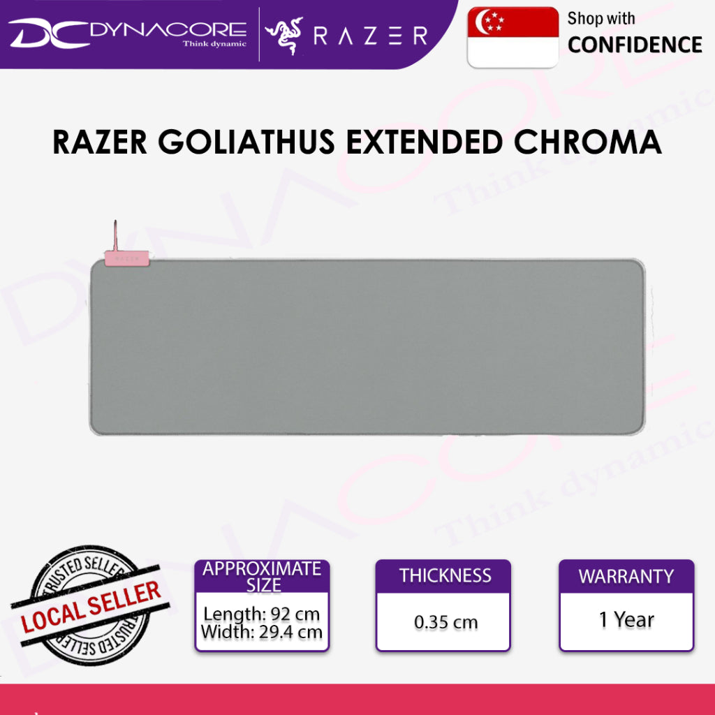 RAZER GOLIATHUS EXTENDED CHROMA SOFT GAMING MOUSE MAT - QUARTZ - 8886419317227