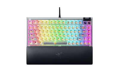 Razer BlackWidow V4 75% swappable Mechanical Gaming Keyboard Phantom Green & White Edition - 8887910072783 ,8887910073834