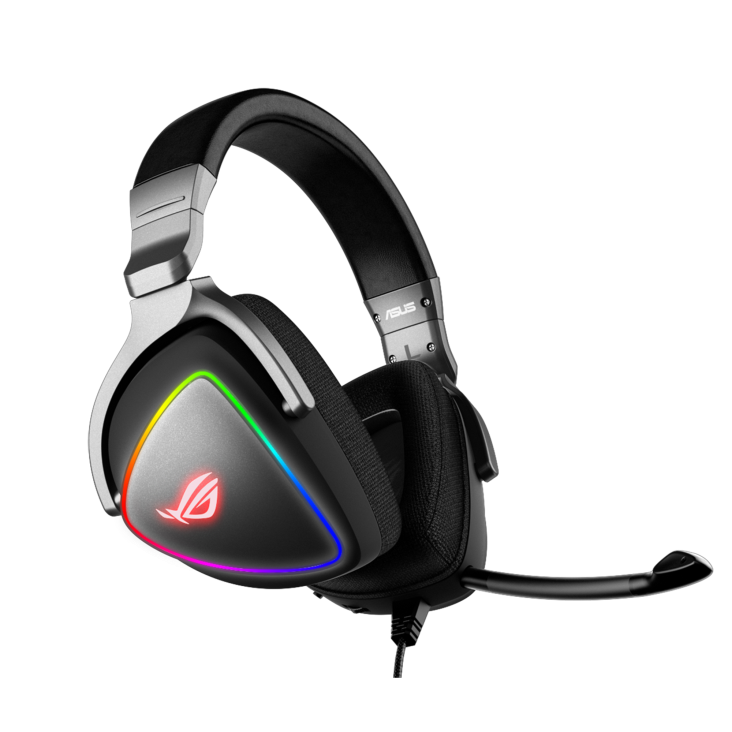 ASUS ROG DELTA S RGB gaming headset with Hi-Res ESS Quad-DAC, circular RGB lighting effect and USB-C - 192876659687