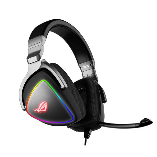 ASUS ROG DELTA S RGB gaming headset with Hi-Res ESS Quad-DAC, circular RGB lighting effect and USB-C - 192876659687