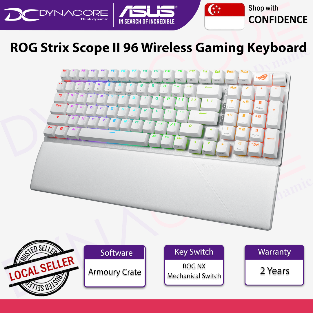 ASUS ROG STRIX SCOPE II 96 NX SNOW KEYBOARD WHITE - 197105486621