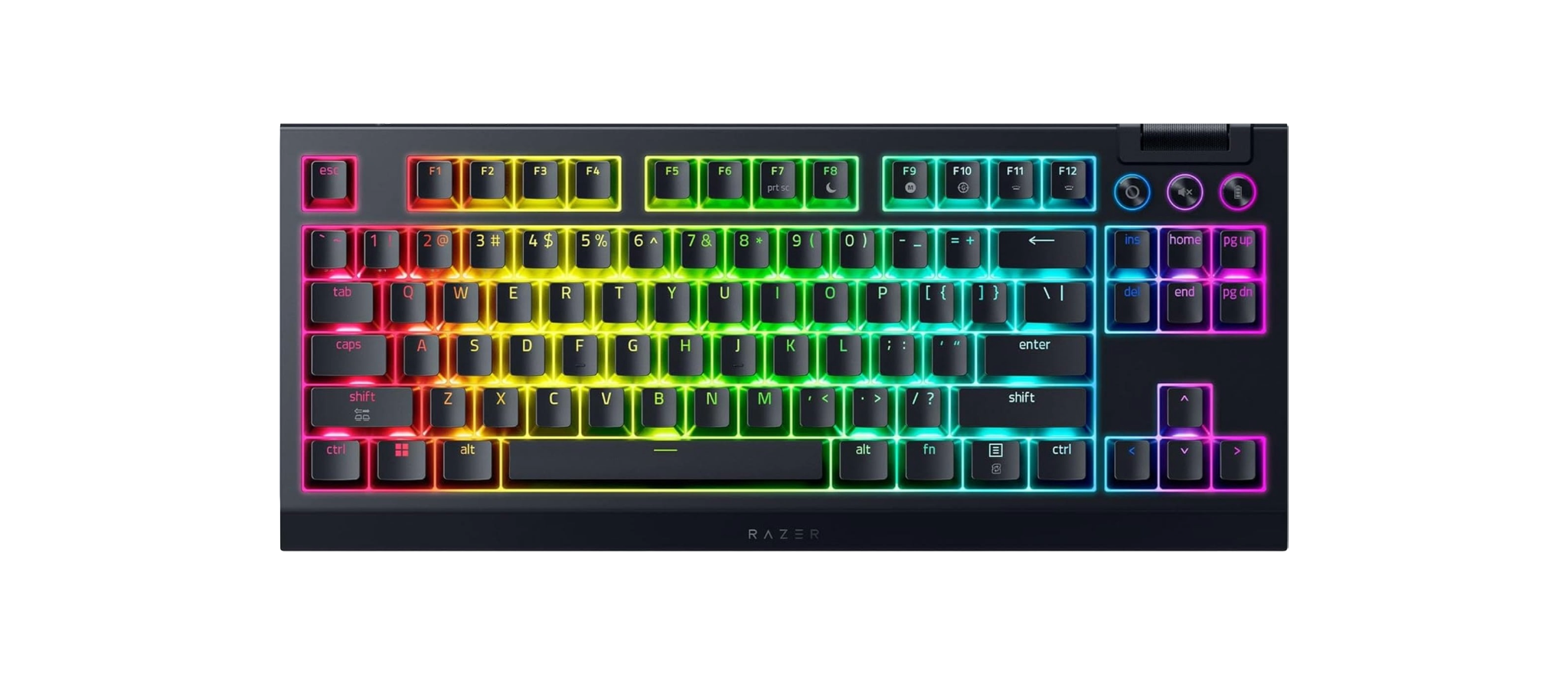 Razer BlackWidow V4 Tenkeyless HyperSpeed Wireless Gaming Keyboard - Orange Tactile Mechanical Switch Gen-3 - 8886419349884