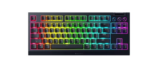 Razer BlackWidow V4 Tenkeyless HyperSpeed Wireless Gaming Keyboard - Orange Tactile Mechanical Switch Gen-3 - 8886419349884