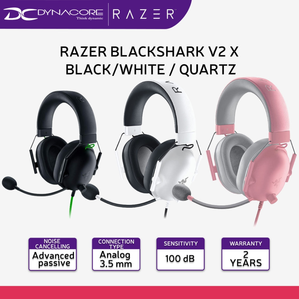 Razer Blackshark V2 X Black / White / Quartz Multi Platform Wired Esports Gaming Headset - 8886419378396 / 8886419379836 / 8887910060421