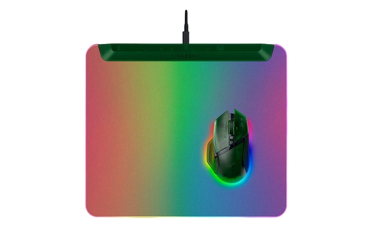 RAZER FIREFLY V2 PRO- MULTI-ZONE CHROMA GAMING MOUSE MAT - PHANTOM GREEN & WHITE-