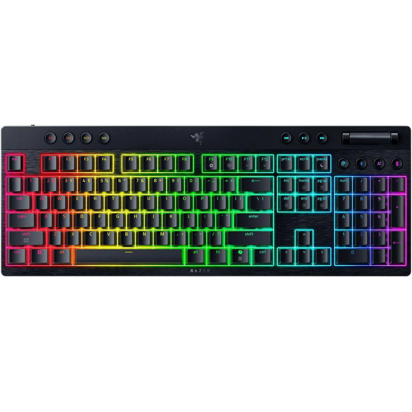 Razer BlackWidow V4 Low-Profile HyperSpeed Razer Green & Orange & Yellow Switch Full Size Keyboard - 8886419349587 /  8887910072295 / 8887910072981