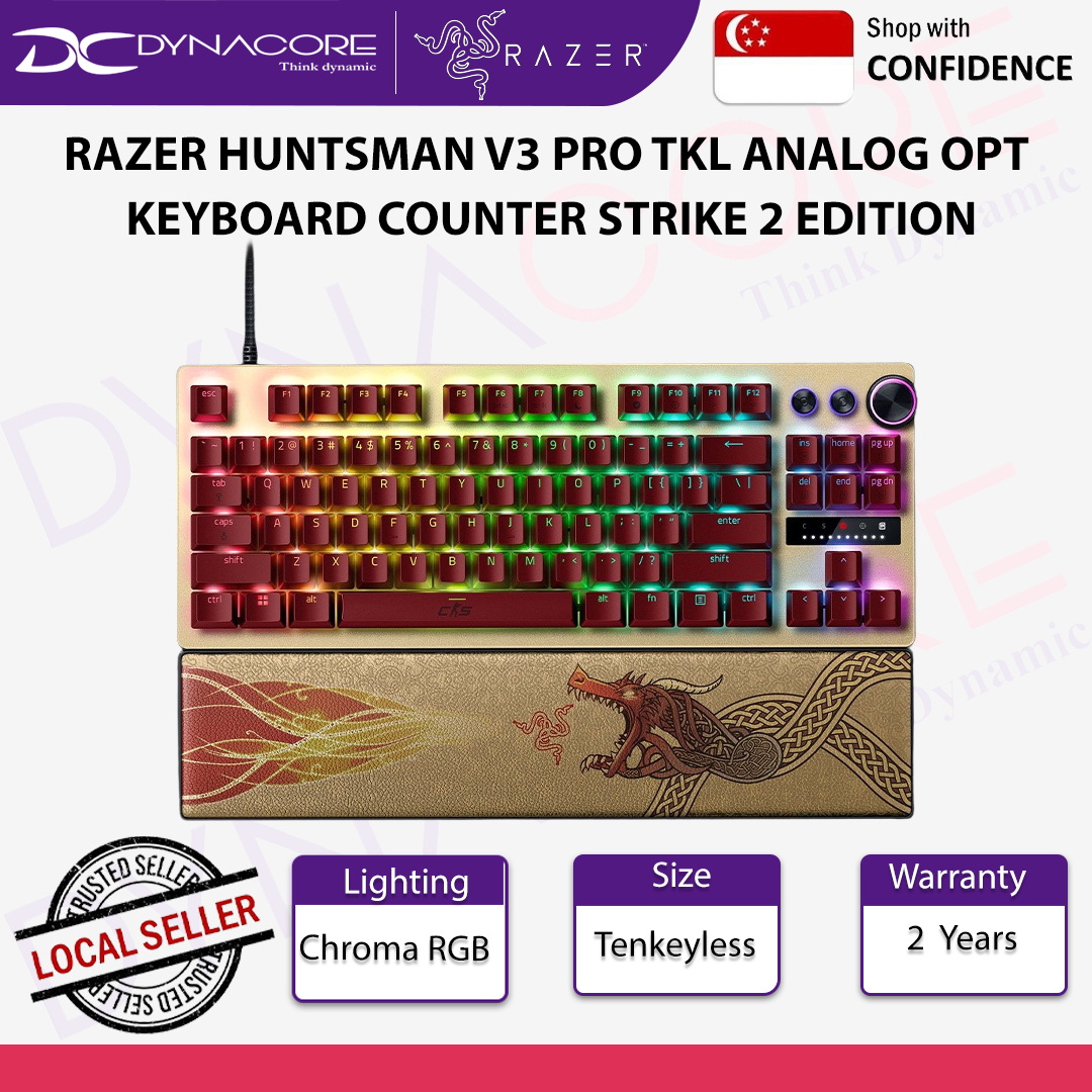 RAZER HUNTSMAN V3 PRO TKL ANALOG OPT KEYBOARD COUNTER STRIKE 2 EDITION-8886419349877