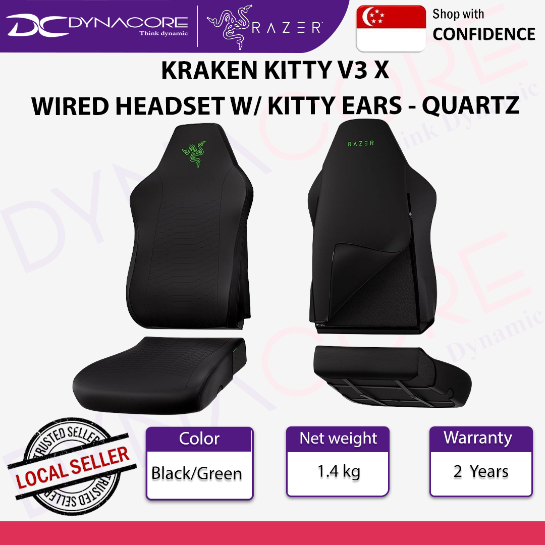 RAZER GAMING CHAIR SLEEVES - BLACK/GREEN - RC81-04430100-R3M1 - 8887910080245