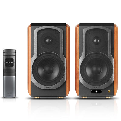 EDIFIER BOOKSHELF S1000W BROWN WIRELESS HI-FI SPEAKER - 6923520269532