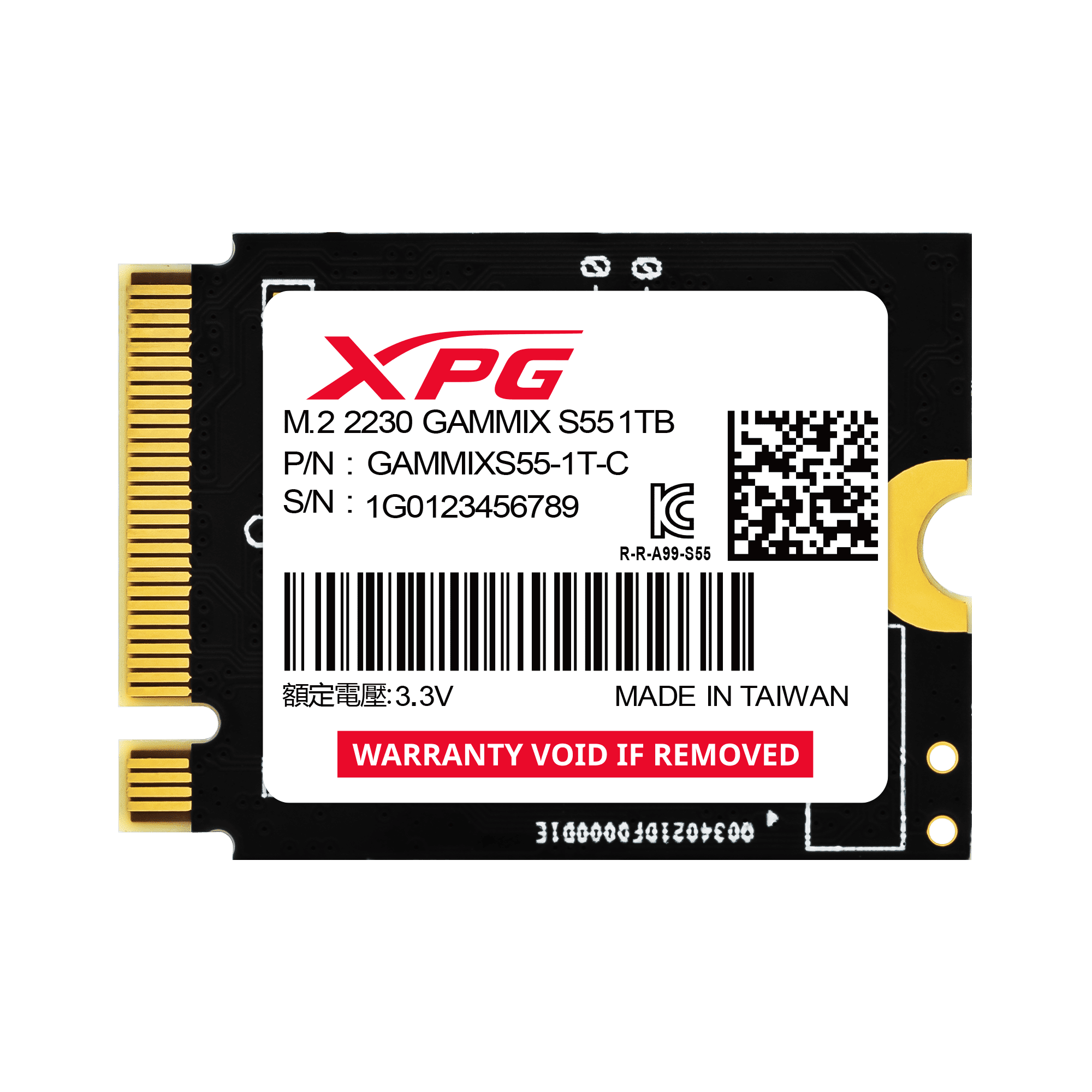 ADATA XPG GAMMIX S55 1TB SSD - 4711085942357