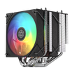 SilverStone FM620B-ARGB ARGB Dual Tower CPU Air Cooler Compatible with 6 heat-pipes and 120mm PWM controlled Fans - SST-FM620B-ARGB
