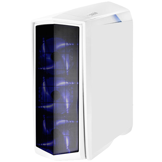 SilverStone PM01-WA-W Primera ATX Mid Tower PC Case White with Blue LED - SST-PM01-WA-W