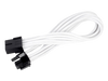 SilverStone PP07-PCIW Sleeved Extension Power Supply Cable - White - SST-PP07-PCIW
