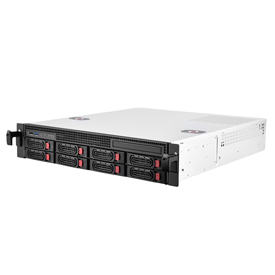 SilverStone RM21-308 2U Rackmount Server Case with 8 X 3.5 Hot Swap Bays Micro-ATX Support - SST-RM21-308