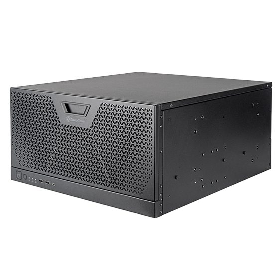 SilverStone RM51 5U Rackmount Server Casing support up to with dual 180mm fans - Black - SST-RM51