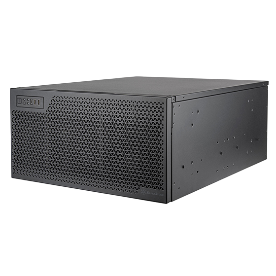 SilverStone RM52 5U Rackmount Server Casing support up to with Dual 360mm Black - SST-RM52
