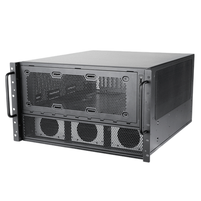 SilverStone RM600 6U Rackmount Casing support Dual PSU and Triple 360mm Radiator Black - SST-RM600