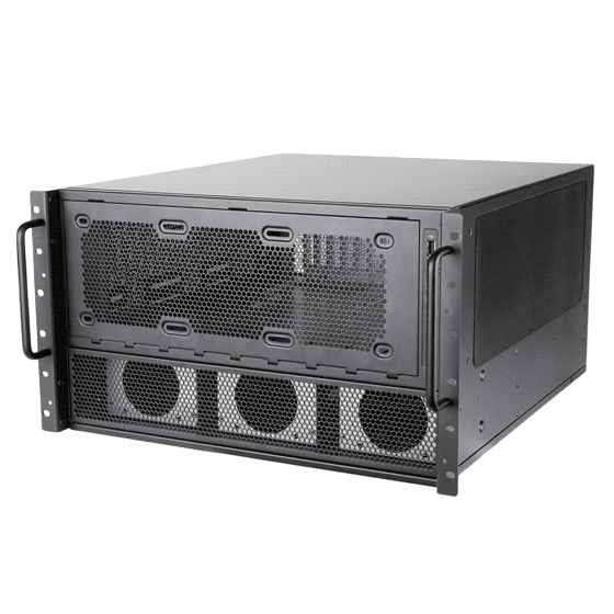 SilverStone RM600 6U Rackmount Casing support Dual PSU and Triple 360mm Radiator Black - SST-RM600