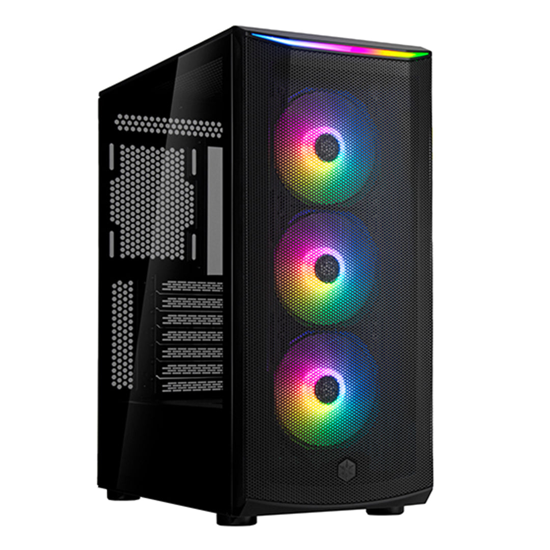 SilverStone FARA 512Z High Airflow ATX Mid-Tower Chassis with Dual Radiator Support & ARGB Lighting, SST-FA512Z-BG - SSTFARA512ZBK