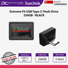 SanDisk Extreme Fit USB Type-C Flash Drive 256GB BLACK - 619659222932
