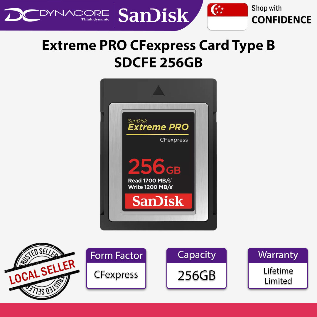 SanDisk Extreme PRO CFexpress Card Type B SDCFE 256GB - 619659180843
