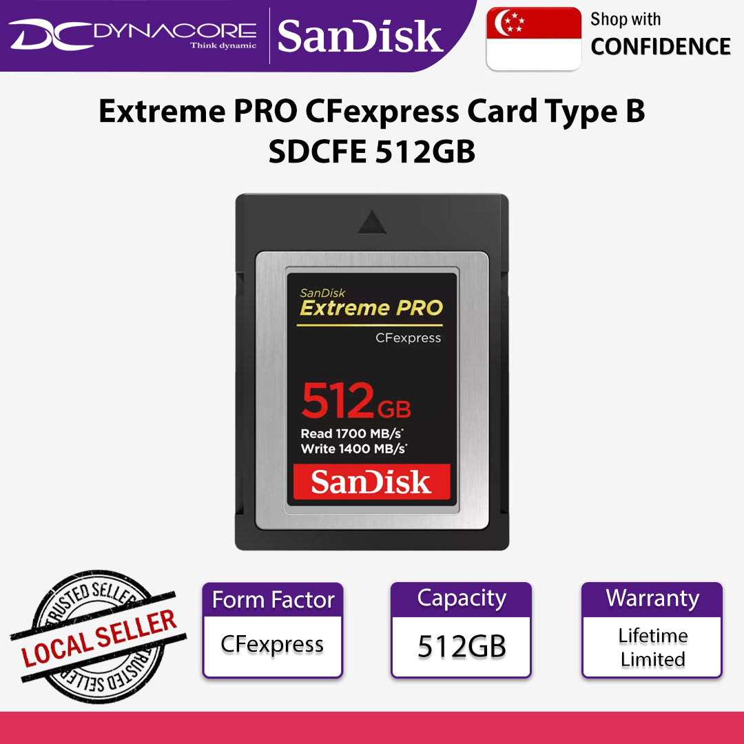 SanDisk Extreme PRO CFexpress Card Type B SDCFE 512GB - 619659180881