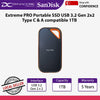 SanDisk Extreme PRO Portable SSD SDSSDE81 USB 3.2 Gen 2x2 Type C and Type A compatible 1TB - 619659181284