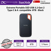 SanDisk Extreme Portable SSD SDSSDE61 USB 3.2 Gen 2 Type C and Type A compatible  8TB Black - 619659208998